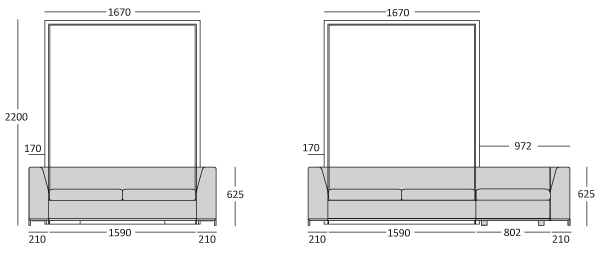 Opklapbed Tonale BedHabits Afm3A